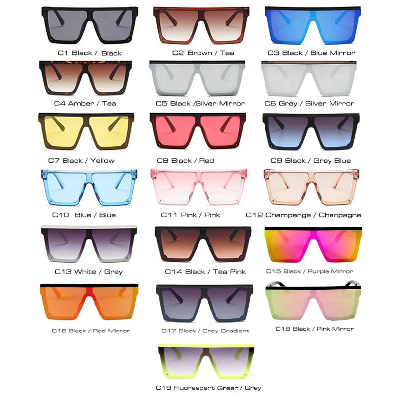 Lunettes de soleil carrées classiques à dessus plat pour femmes, marque de styliste, revêtement miroir violet, nuances UV400