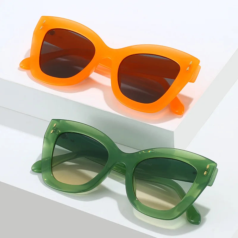 fitcomfortable femmes lunettes de soleil de mode shades UV400 retro rivets