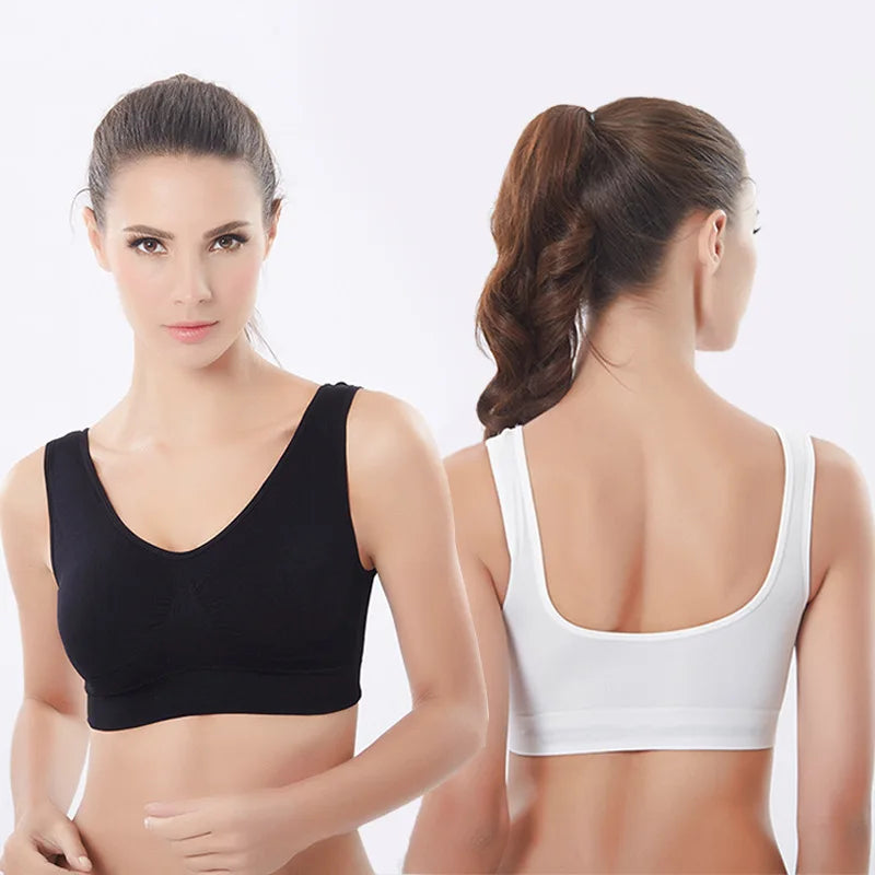 Soutien-gorge de sport sans fil pour femmes, gilet de course, Fitness, sous-vêtements d'entraînement, hauts rembourrés, Bralette respirante, soutien-gorge Push Up