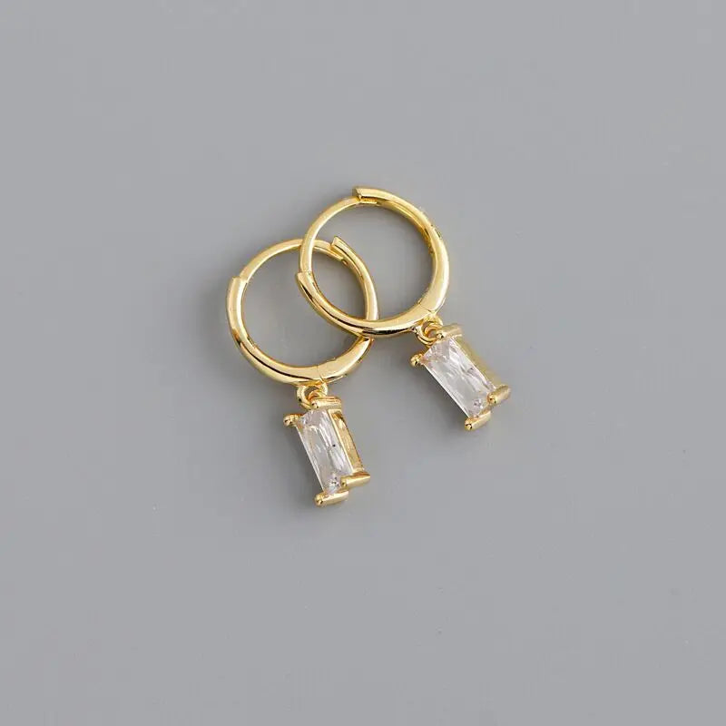 Huggies – boucles d'oreilles créoles pour femmes, en acier inoxydable, petit cristal, pendentif en zircone, boucles d'oreilles Cartilage, bijoux de perçage