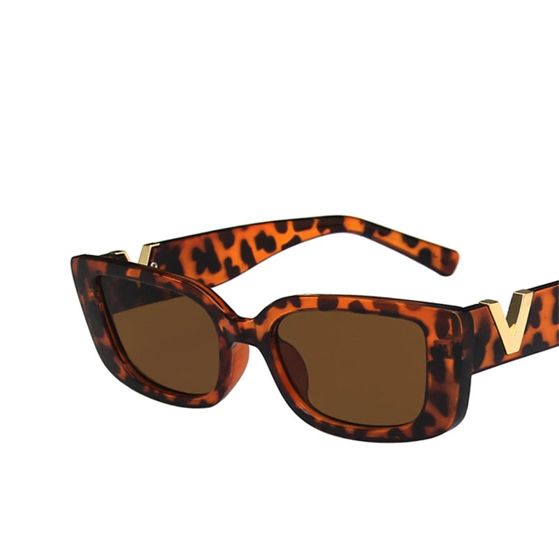 Lunettes De soleil rectangulaires rétro pour femmes, marque de styliste vintage, petite monture, classiques, carrées noires,