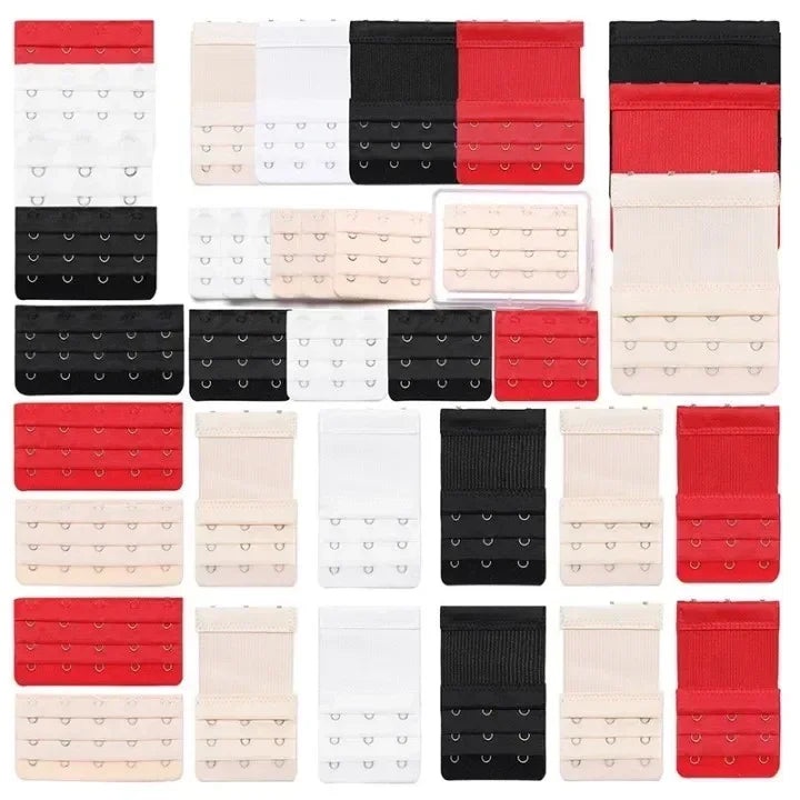 3-12 pièces dames utile soutien-gorge noir blanc rallonges de sangle 2/3/4 crochets 3 rangées réglable boucle de ceinture bouton accessoires bricolage