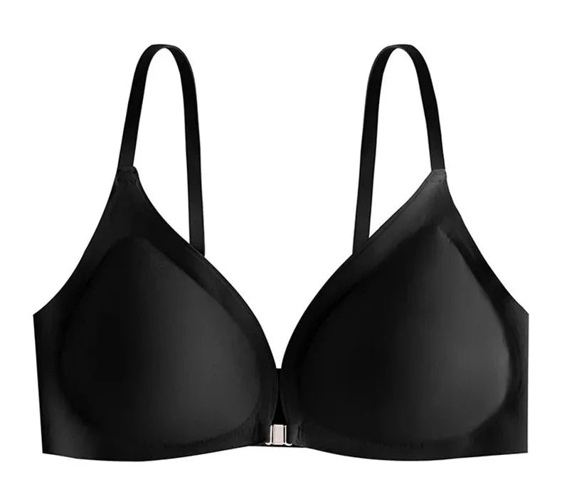 Soutien-gorge  Camisoles, sous-vêtements noir S M L simple boutonnage avant rassembler col en V décontracté doux confortable