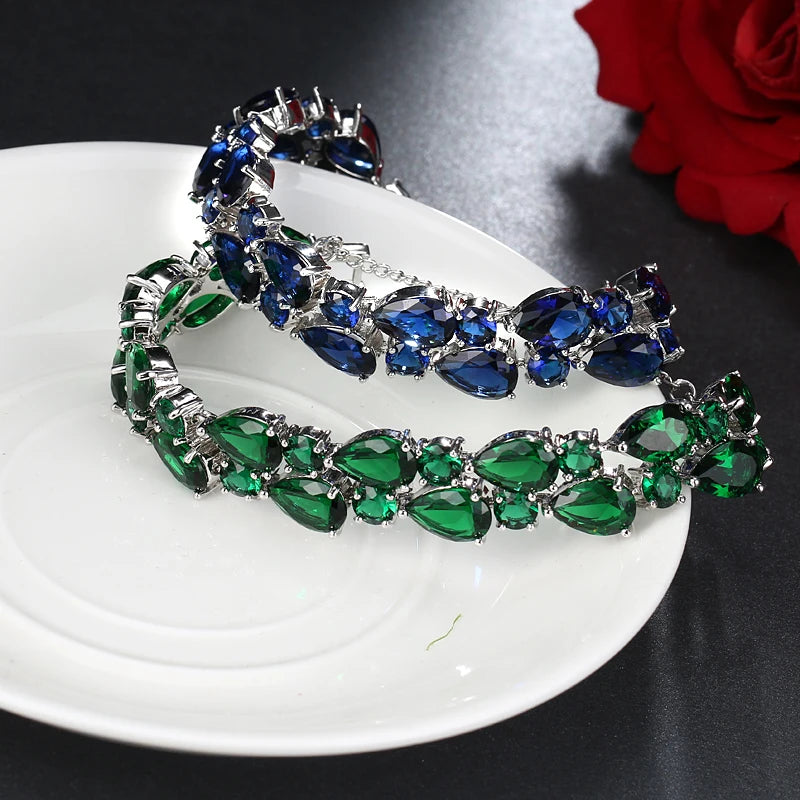 Vente chaude classique mode brillant couleur or Rose Multi zircone Bracelets pour dames élégantes trajet bijoux accessoires