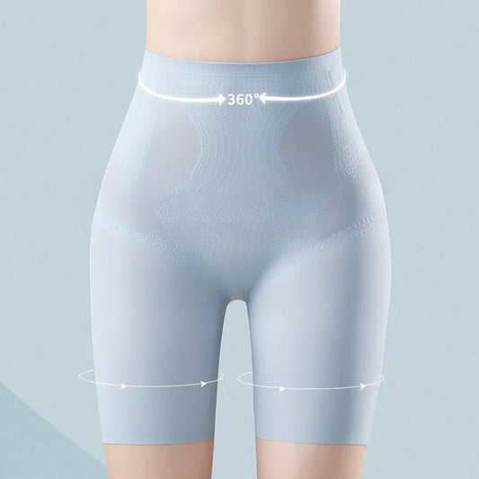 Shorts de sécurité ultra fins en soie glacée pour femmes, sans couture, culotte réductrice offrant un ventre plat, taille haute, sous-vêtements amincissants.