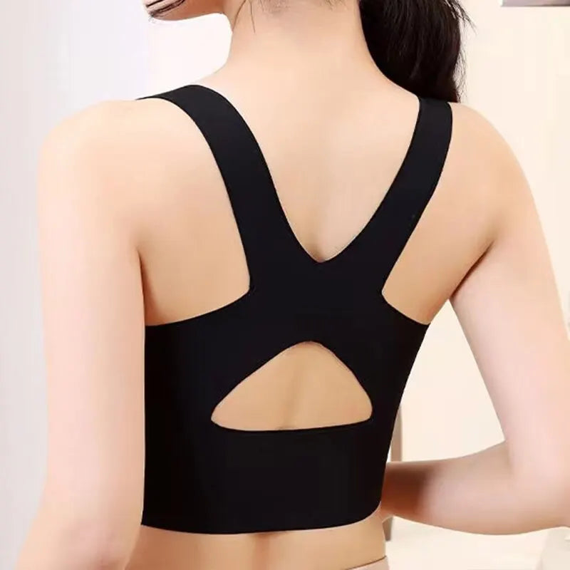 Brassière Push-Up pour le sport, une camisole qui offre un soutien optimal. Disponible en noir, tailles L, XL et 2XL. Parfait pour le fitness, cette brassière est respirante et idéale pour l'exercice, le yoga, la course ou les activités décontractées.