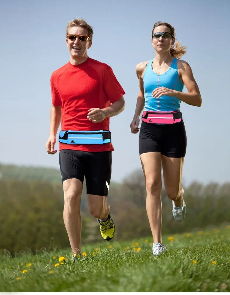 Ceinture de sport pour course à pied, poches pour hommes et femmes, randonnée en plein air, ceinture de sport extensible, poches