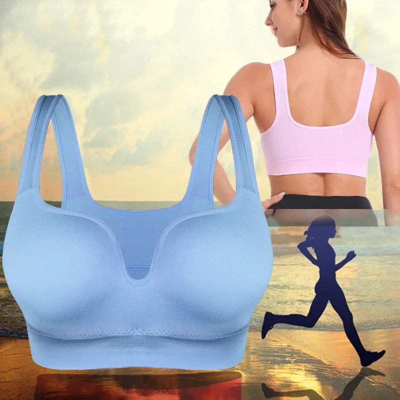 Soutien-gorge de sport pour femmes, idéal pour le yoga, la course et le fitness. Brassière sans fil, rembourrée, offrant un effet push-up. Ce crop top de sport est parfait pour les entraînements et les activités physiques.