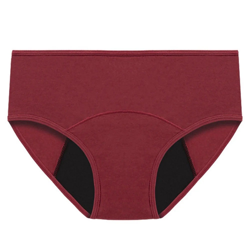 Culotte menstruelle très abondante pour femme, slip en coton respirant, taille basse, sous-vêtements menstruels physiologiques pour femme