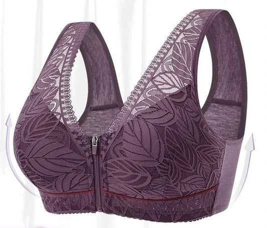 Soutien-gorge sexy grande taille pour femmes, alliant élégance et praticité. Confectionné en dentelle, ce sous-vêtement de sport offre un confort optimal. Sans couture, il sublime la beauté du dos.