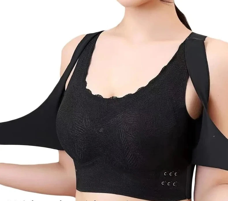 Brassière Push-Up pour le sport, une camisole qui offre un soutien optimal. Disponible en noir, tailles L, XL et 2XL. Parfait pour le fitness, cette brassière est respirante et idéale pour l'exercice, le yoga, la course ou les activités décontractées.