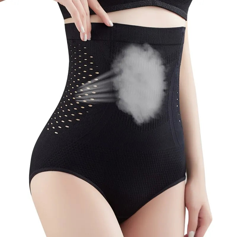 Culotte taille haute pour femmes : façonnage respirant, ventre plat, contrôle du ventre, body gainant, corset évider