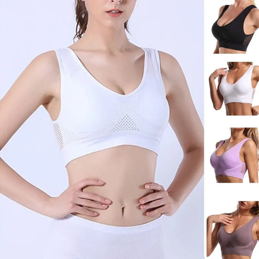 Soutien-gorge de sport pour femmes : Haut bustier tubulaire sans couture, respirant et doux, en couleur unie. Débardeur sans armature, rembourré pour un confort optimal lors de vos séances de fitness.