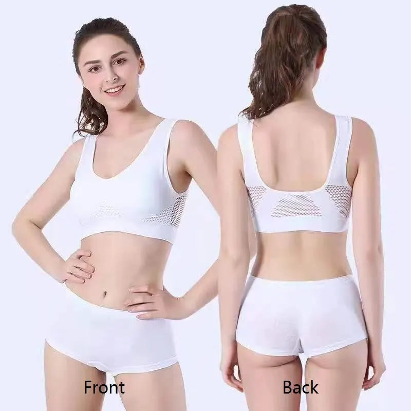 Soutien-gorge en maille sans couture pour femmes, sous-vêtement Camisole, haut court L XL XXL, peau noire et blanche, couleur Pure, sport, course à pied, Fitness, Yoga