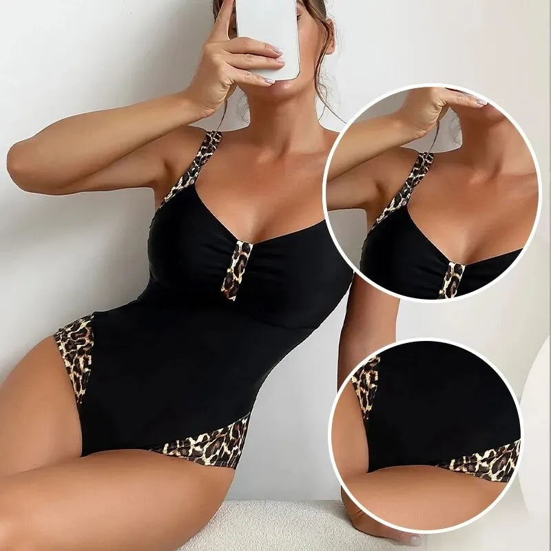 Maillot de bain une pièce noir d'été, sexy et push-up, effet sculptant, idéal pour la plage et le sport, maillot de bain pour femmes