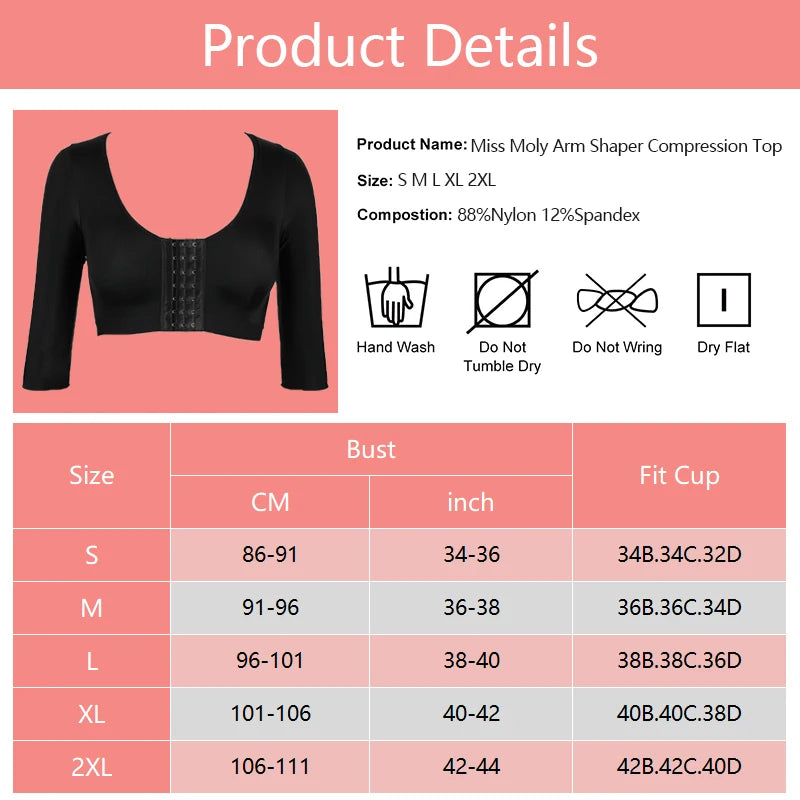 Body Shaper avec bras femmes Shaper hauts pour Compression post-chirurgie fermeture avant soutien-gorge Shapewear soutien arrière t-shirt court