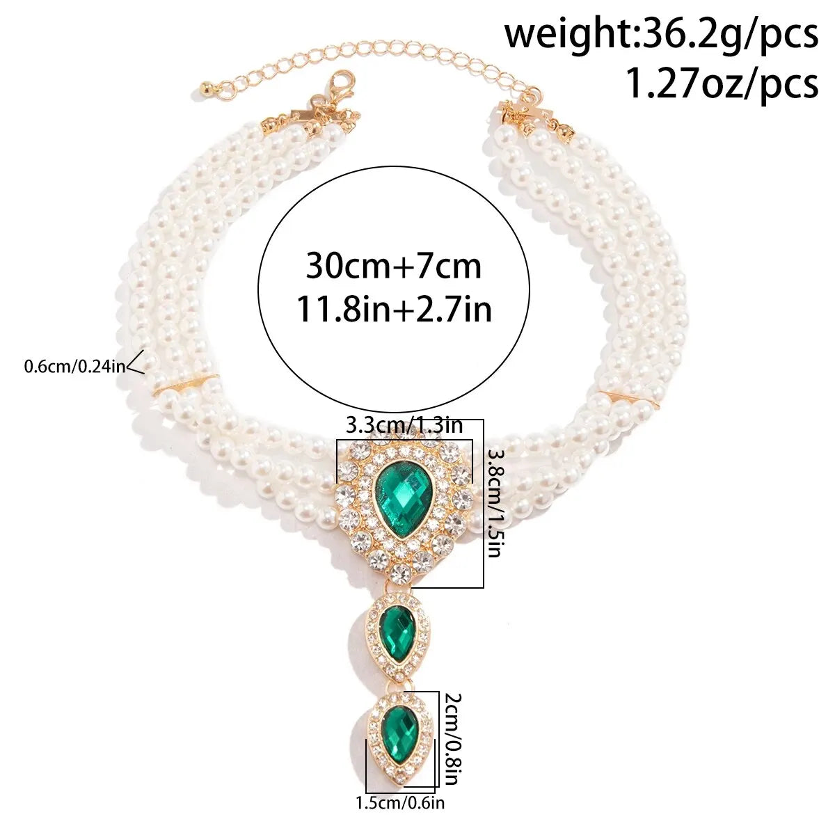 Ensemble de bijoux élégants multicouches en Imitation de perles pour femmes, 2 pièces, collier et Bracelet de luxe en strass pour mariée, accessoires de mariage